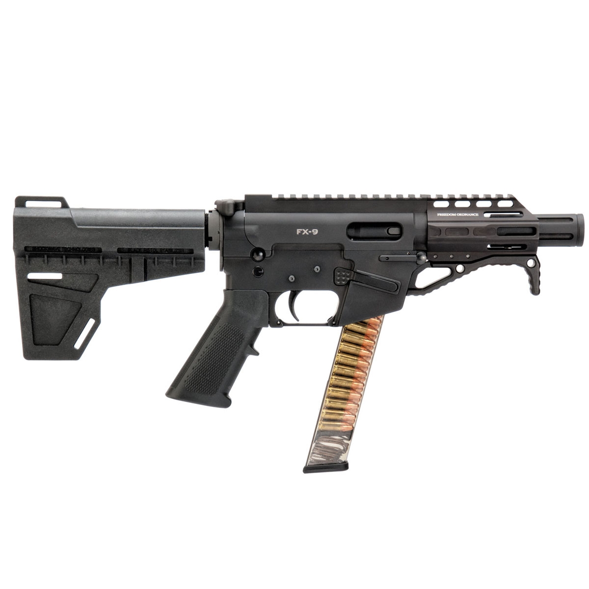 Freedom Ordnance FX-9 9mm AR Pistol 4.5" Barrel, Black - FX9P4 - Freedom Ordnance