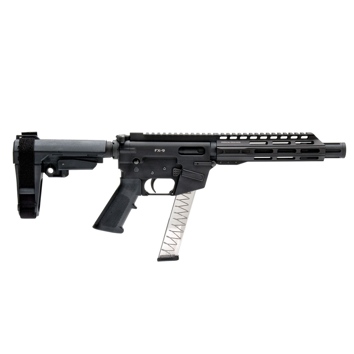 Freedom Ordnance FX-9P8S 9mm AR Pistol 8" Barrel, Black - Freedom Ordnance