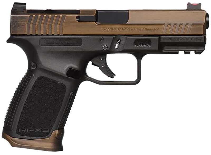 G-Force RPX9 Exodus 9mm 4.02" 15rd Pistol, Black/Bronze - GFRPX3C9BT - G-Force