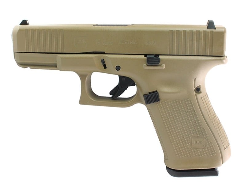 Glock 19 Gen5 FS 9mm Pistol, Flat Dark Earth - PA195S203FDE - Glock