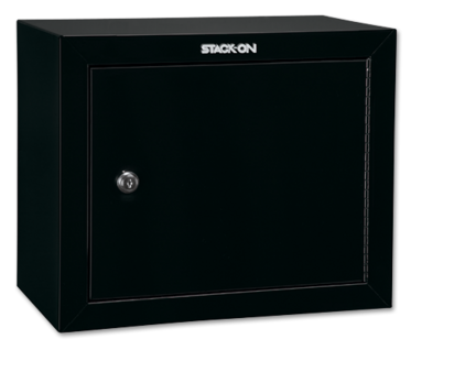 Stack On 10" x 21" x 18" Medium Pistol/Ammo Cabinet w/2 Shelves, Black - Stack On