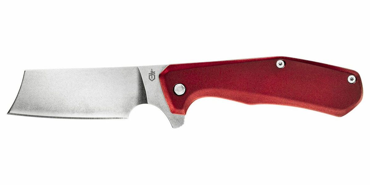 Gerber Asada Folding Cleaver Knife, Red - 30-001805 - Gerber