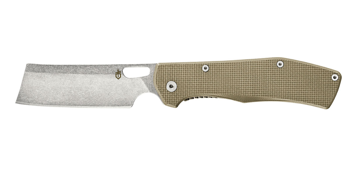 Gerber Flatiron Cleaver Folding Knife, Desert Tan - 30-001495N - Gerber