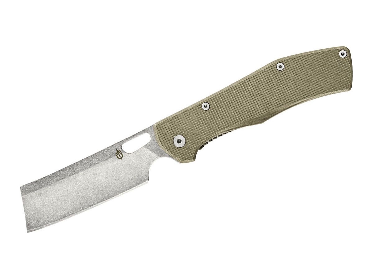 Gerber Flatiron 3.6" Folding Cleaver Style Knife w/ G10 Handle - 31-003476 - Gerber