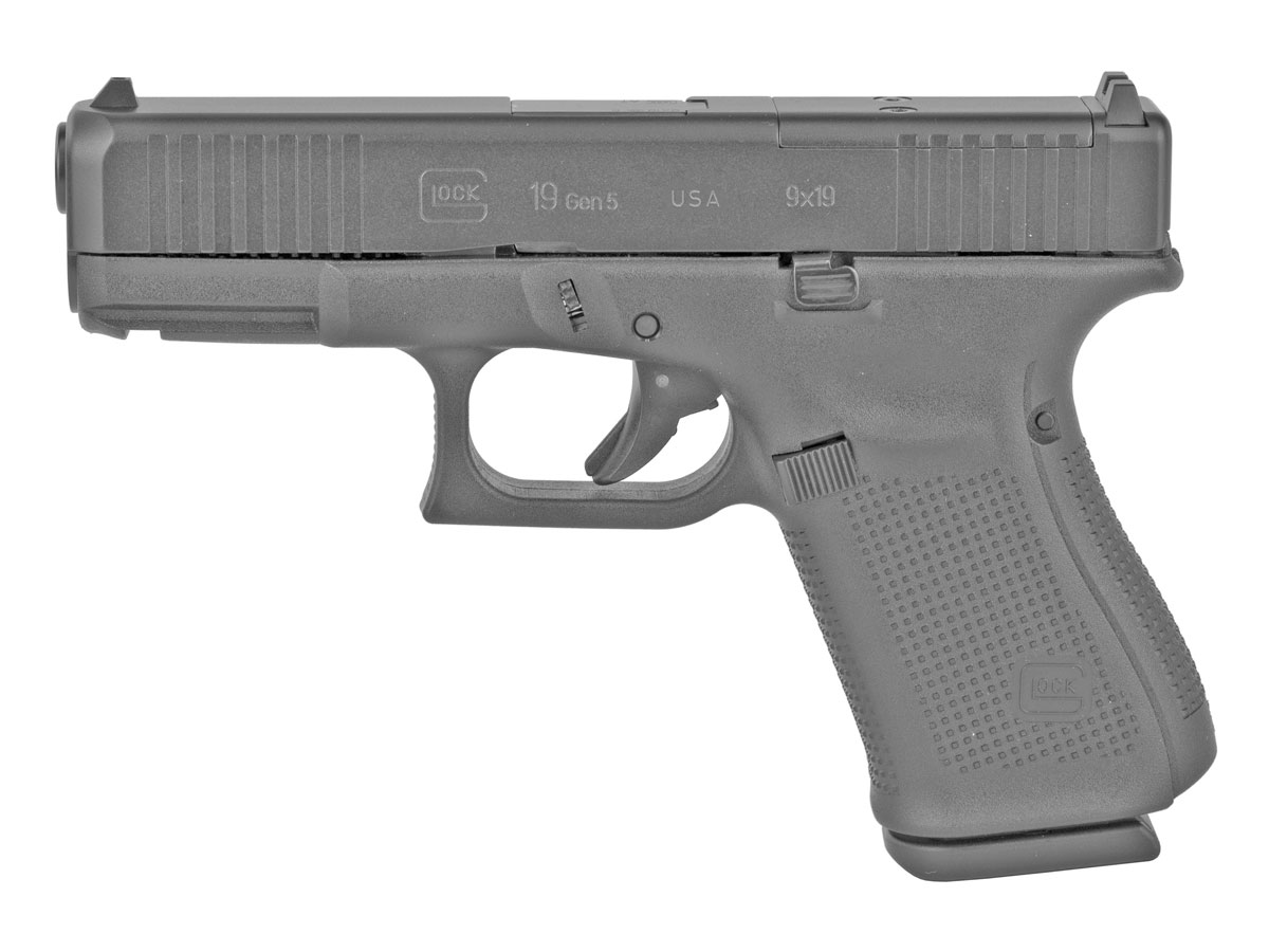 Glock 19 Gen 5 FS MOS 9mm Pistol, Black - UA195S203MOS - Glock