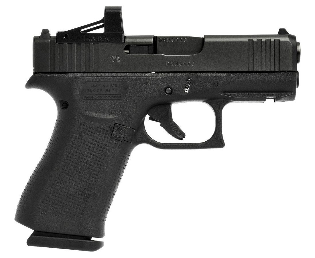 Glock 43X MOS 3.39" 9mm Pistol With Shield Red Dot Sight, Black - UX4350201FRMOSC - Glock