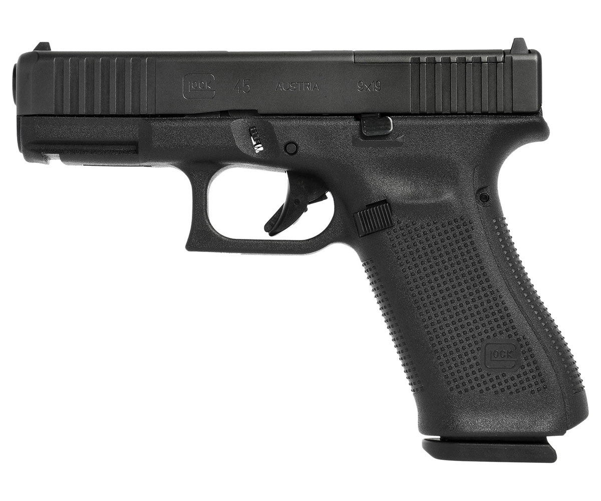 Glock 45 Gen 5 FS MOS 9mm Pistol, Black - UA455S203MOS - Glock
