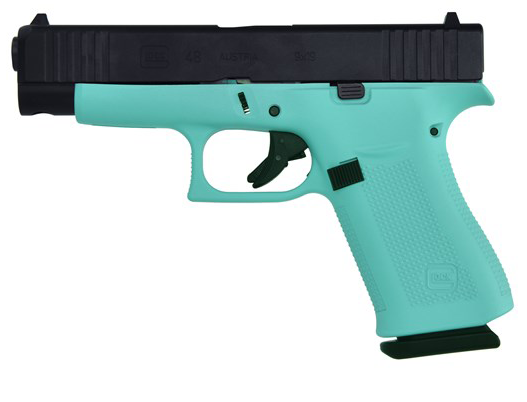 Glock G48 9mm Pistol 10rd 4", Robins Egg Blue  - PGLPG4850201 - Glock
