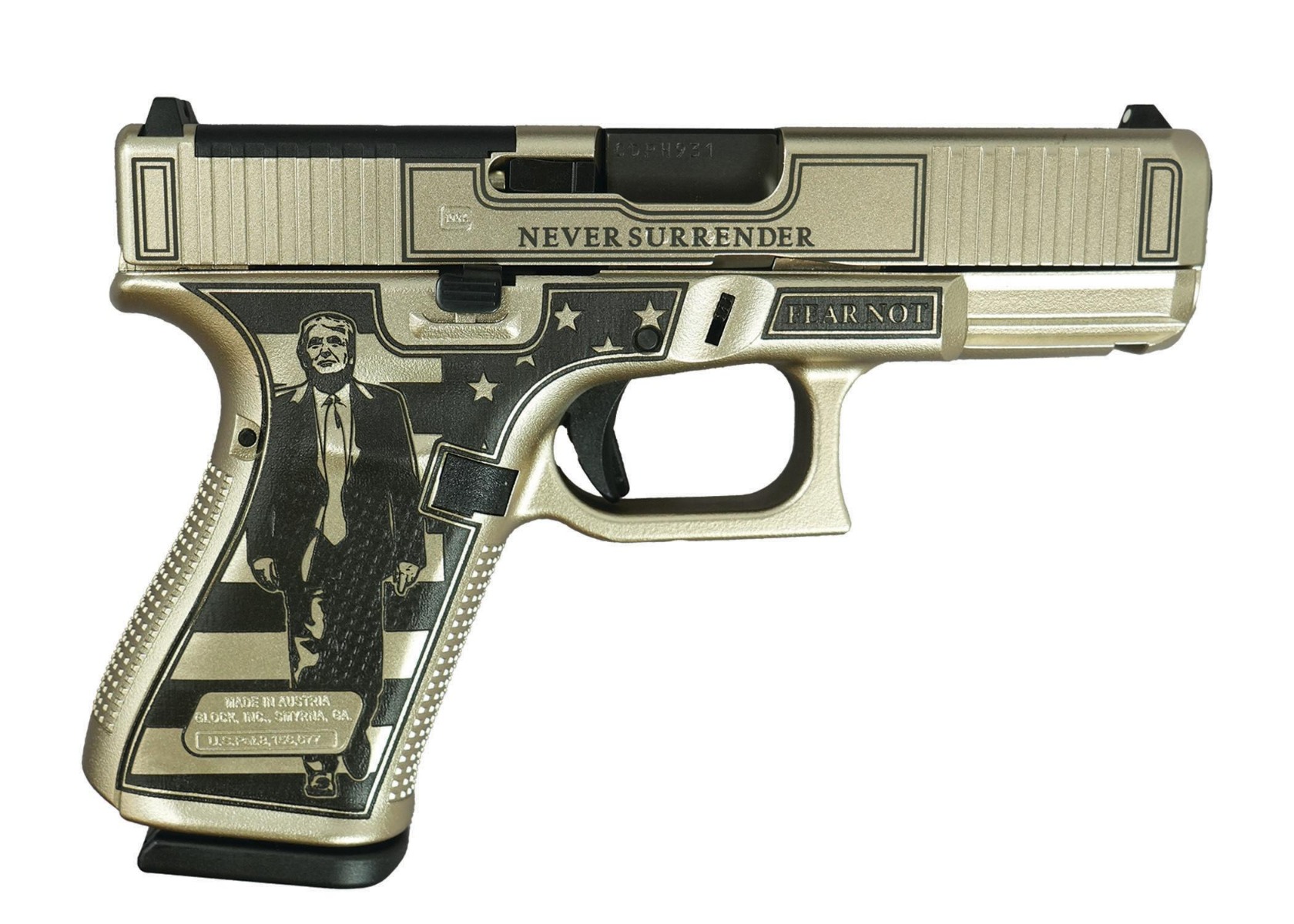 Glock G19 Gen5 9mm 4.02" Trump Fight 15rd Pistol - PA195S203MOSTF - Glock
