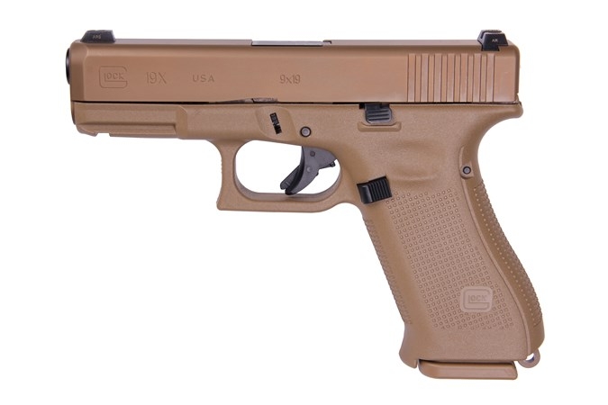 Glock 19X 9mm Pistol With Glock Night Sights, Flat Dark Earth - UX1950703 - Glock