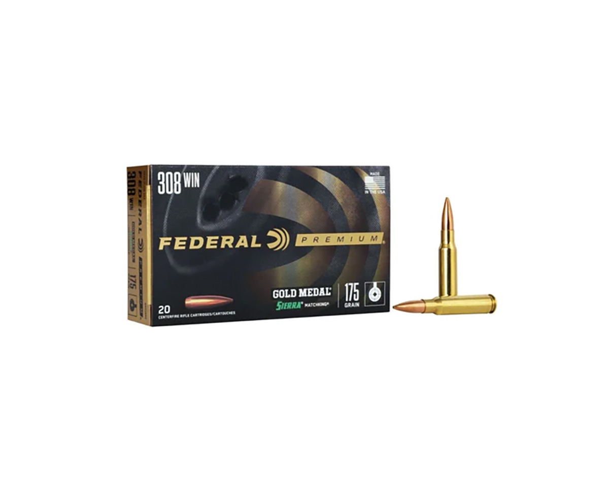 Federal 308 175gr Sierra BTHP Gold Medal Ammunition, 20 Round Box - GM308M2 - Federal