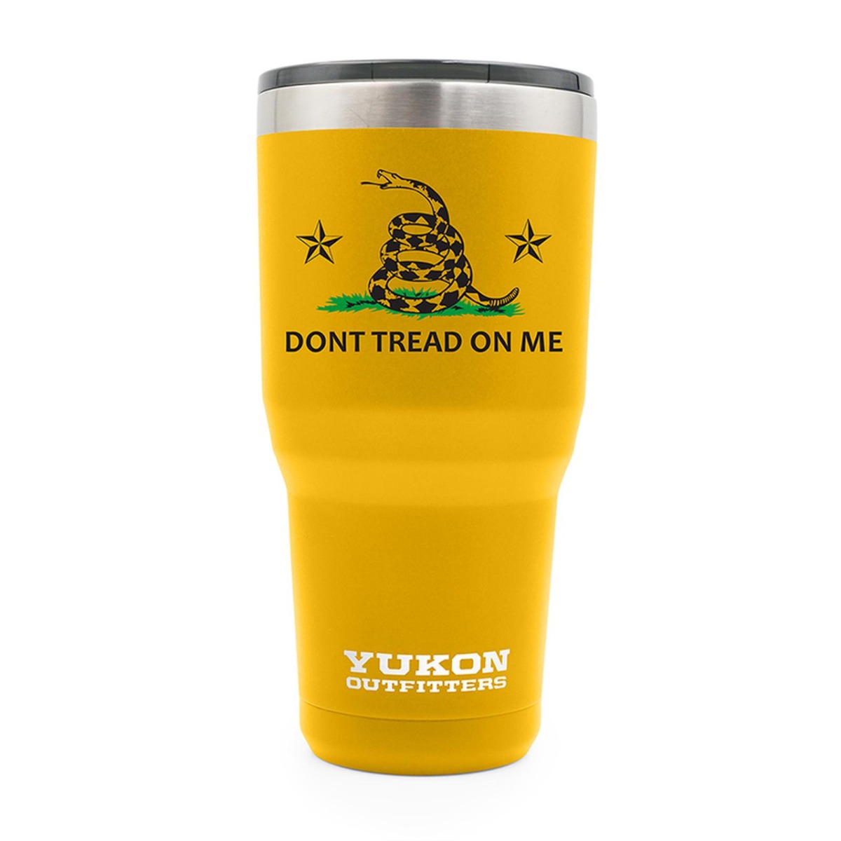 Yukon Outfitters Yukon Outfitters 30 oz Freedom Tumbler - Gold w/ Don't Tread On Me - YO30GOLDSNAKE