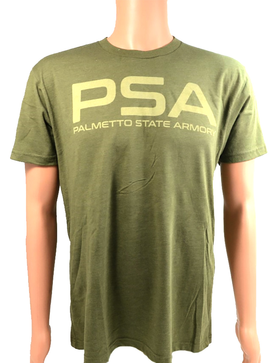 PSA  Smooth Text Logo Tee, ODG - M - Psa Custom