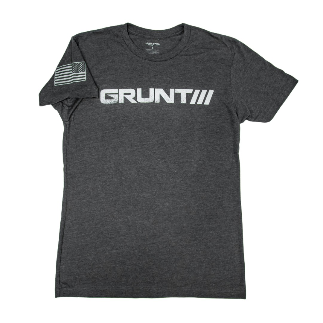 Lead Star Arms Logo T-Shirt, Gray - Large