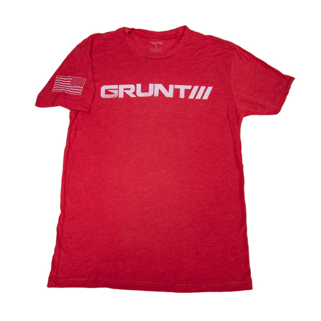 DISC: T-shirt -Grunt (Red) S - Lead Star Arms