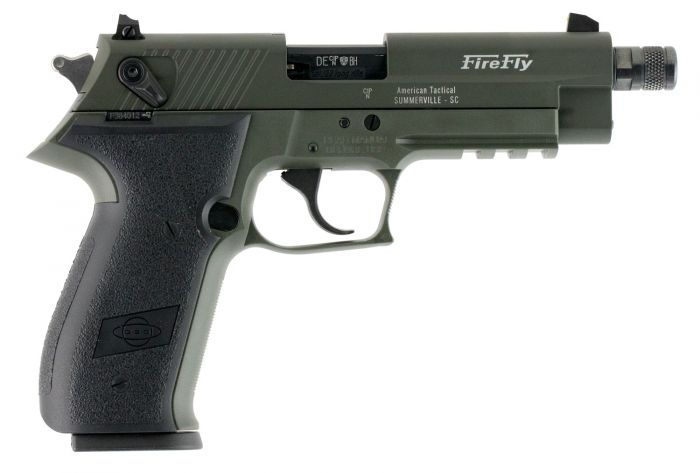 GSG Firefly .22LR Pistol with Threaded Barrel, Green  - GERG2210TFFG - Ati