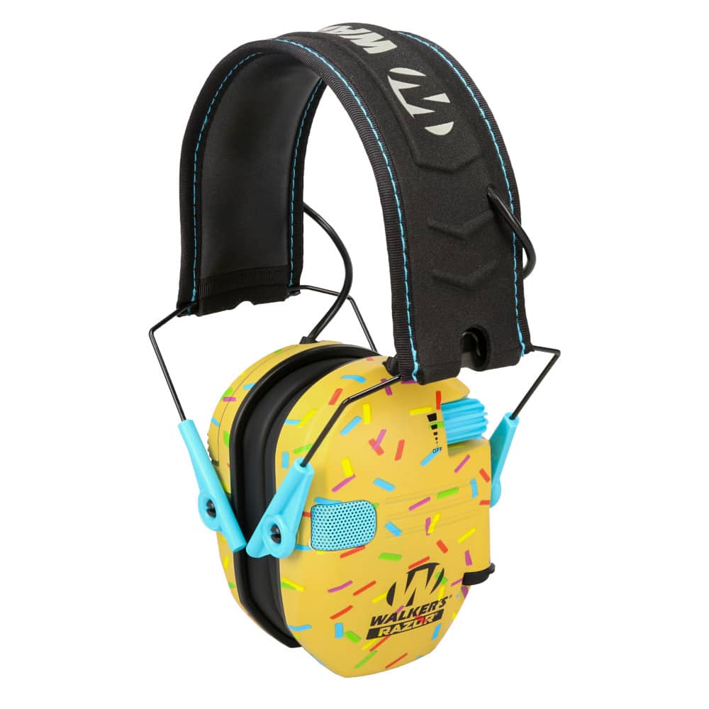 Walkers Razor Slim Electronic Muffs, Golden Sprinkles - Walkers Game Ear