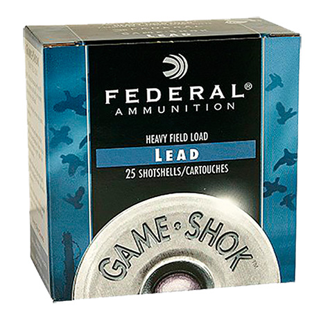 Federal 12ga 2.75" 1-1/8oz #6 "Game-Shok" Heavy Field Lead Shotshell Ammunition 25rds - H123 6 - Federal