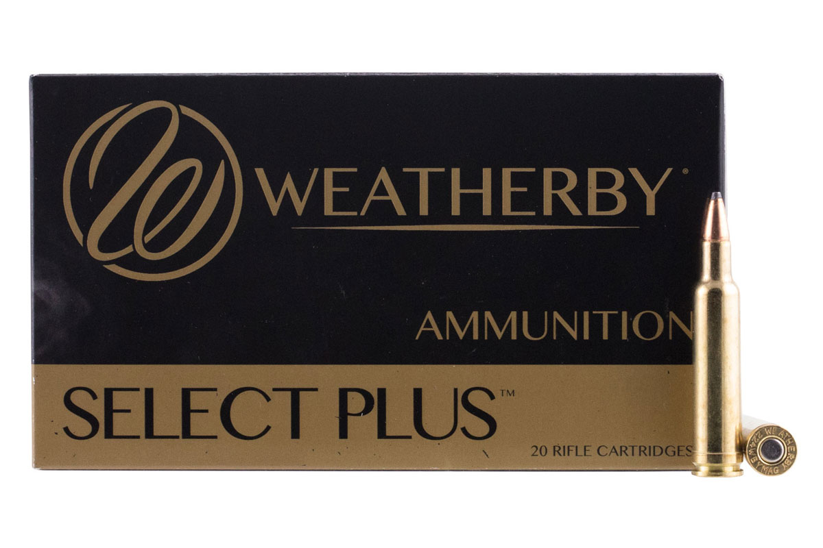 Weatherby Select Plus 224 Weatherby Mag 55 grain Spire Point Rifle Ammo, 20/Box - H22455SP - Weatherby