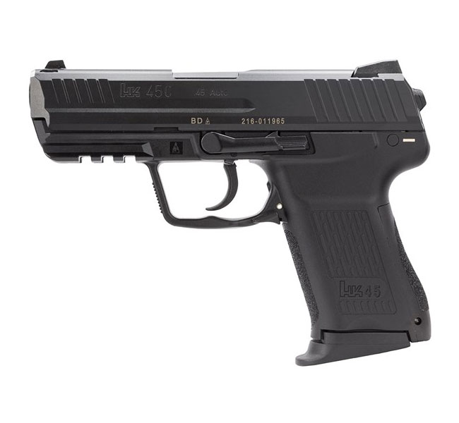 H&K HK45 Compact V7 LEM DAO .45 ACP Pistol, Black - 81000021 - H&K