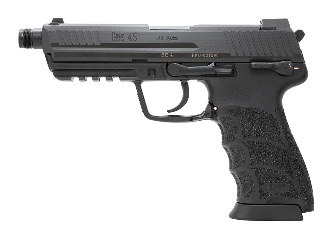 H&K HK45 Tactical V1 DA/SA .45 ACP Pistol, Black - 81000030 - H&K