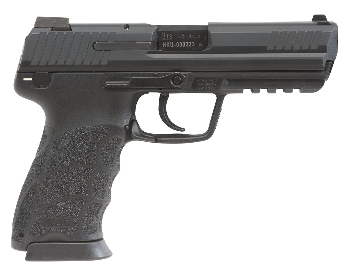 H&K HK45 V7 LEM DAO 10 Round .45 ACP Pistol, Black - 81000029 - H&K