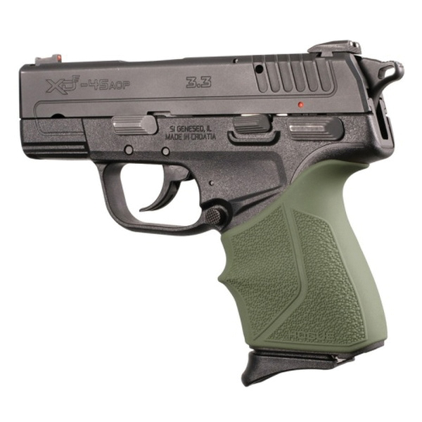 Hogue Handall Beavertail Grip Sleeve Fits Springfield Armory XD-E, OD Green