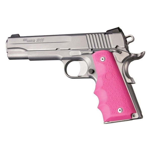 Hogue Grip w/Finger Groove Fits 1911 Government, Pink - Hogue