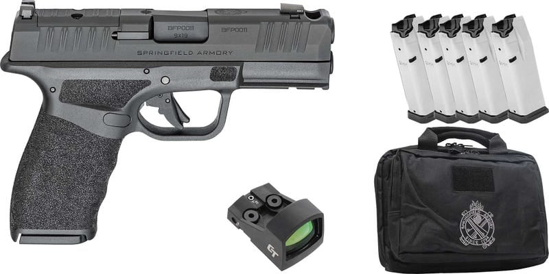 Springfield Armory Hellcat Pro OSP Comp Gear Up 25 9mm 3.70" 10rds, Black - Springfield Armory