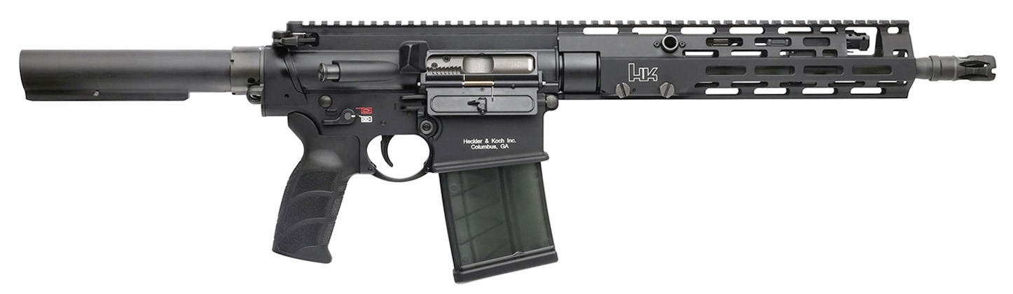 HK MR762 A4 13" 7.62x51mm Pistol, Black - 81001052 - H&K