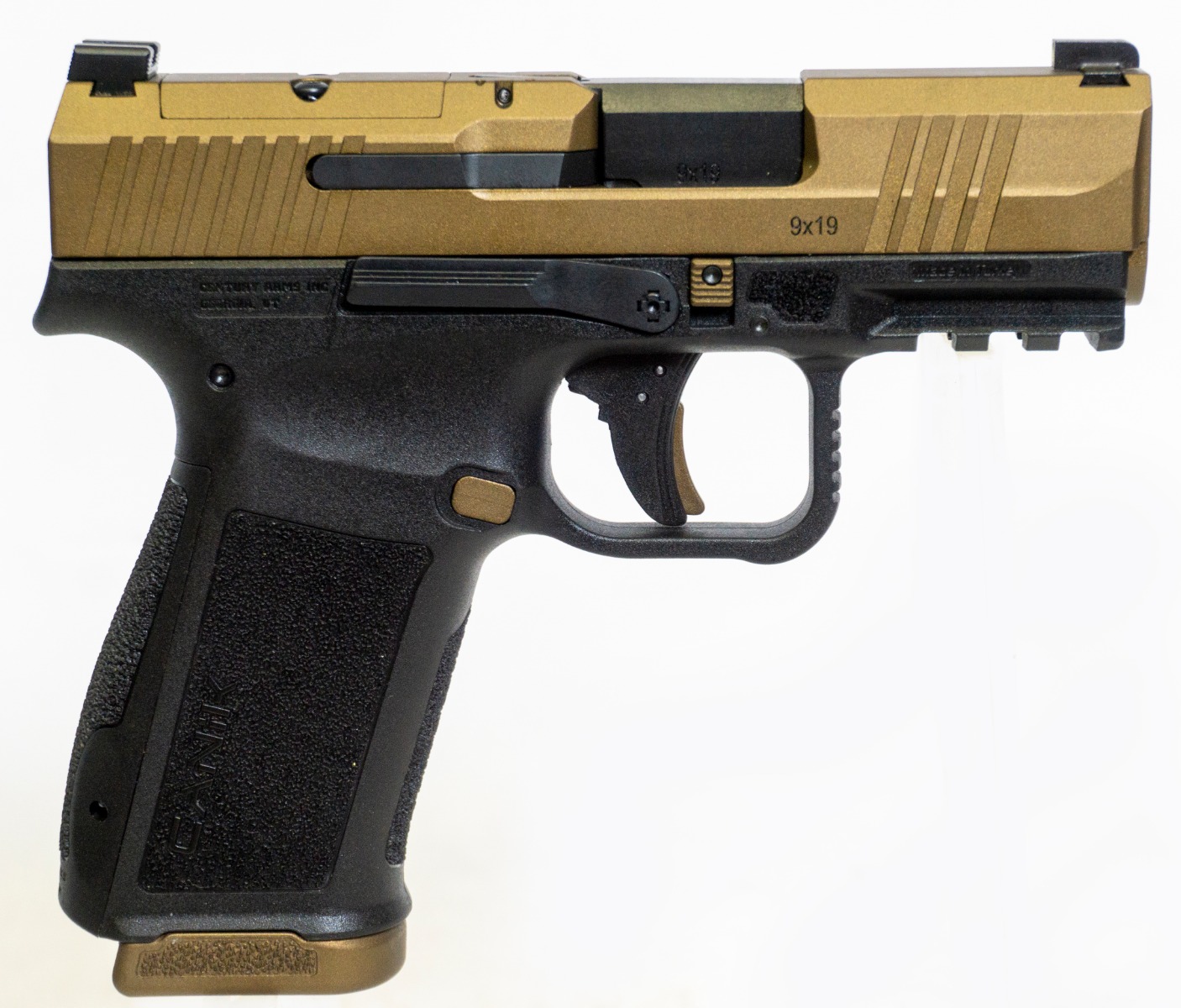 Canik METE MC9L OR 9mm 3.18 17rd Pistol, Bronze/Black - Canik