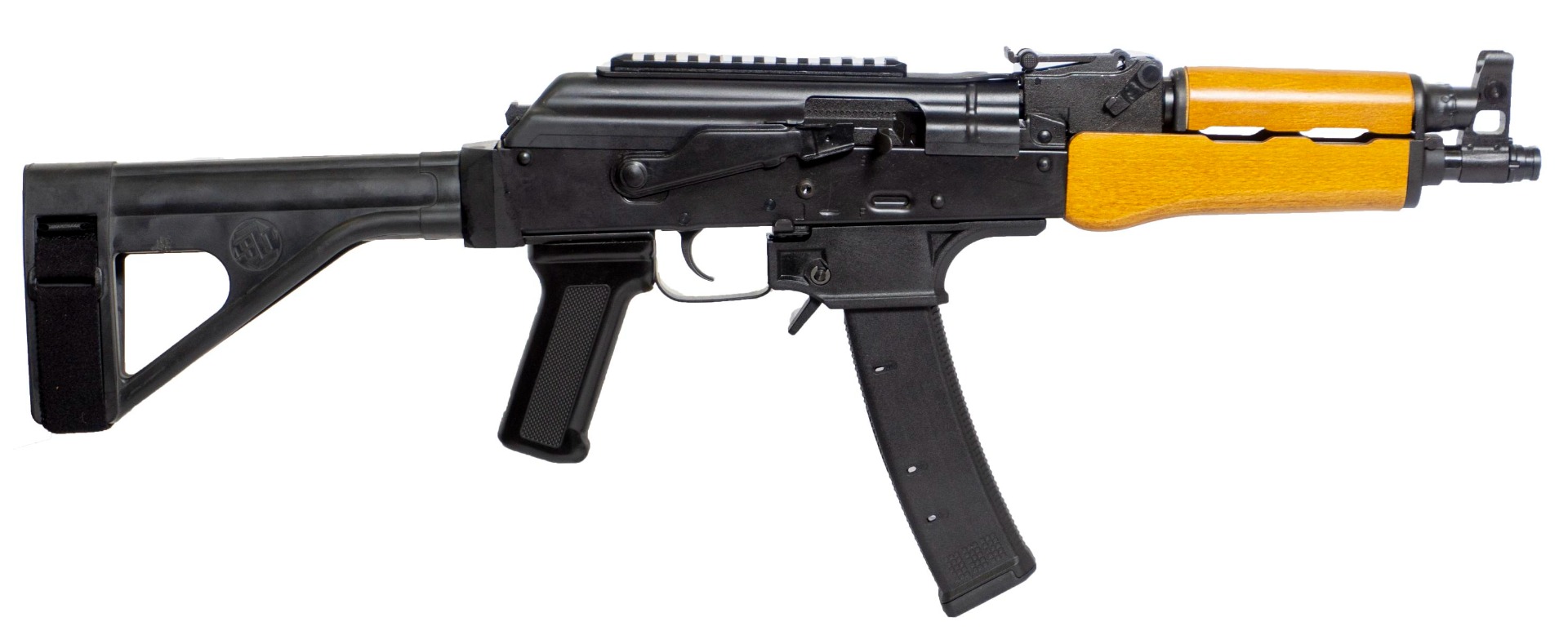 Century Arms Draco 9S 9mm 11" AK Pistol 35rd w/ Brace - HG7889-N - Century Arms