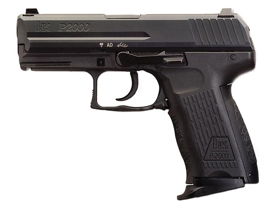 HK P2000 V3 DA/SA 10 Round 9mm Pistol With Decocker, Black - 81000043 - H&K