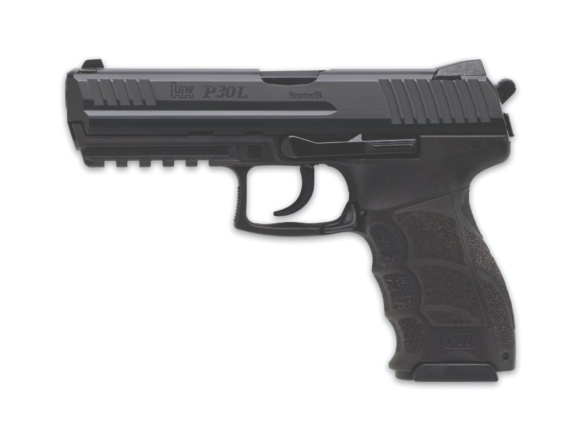 HK P30L 4.45" 10 Round 9mm DA/SA Pistol, Black - 81000121 - H&K