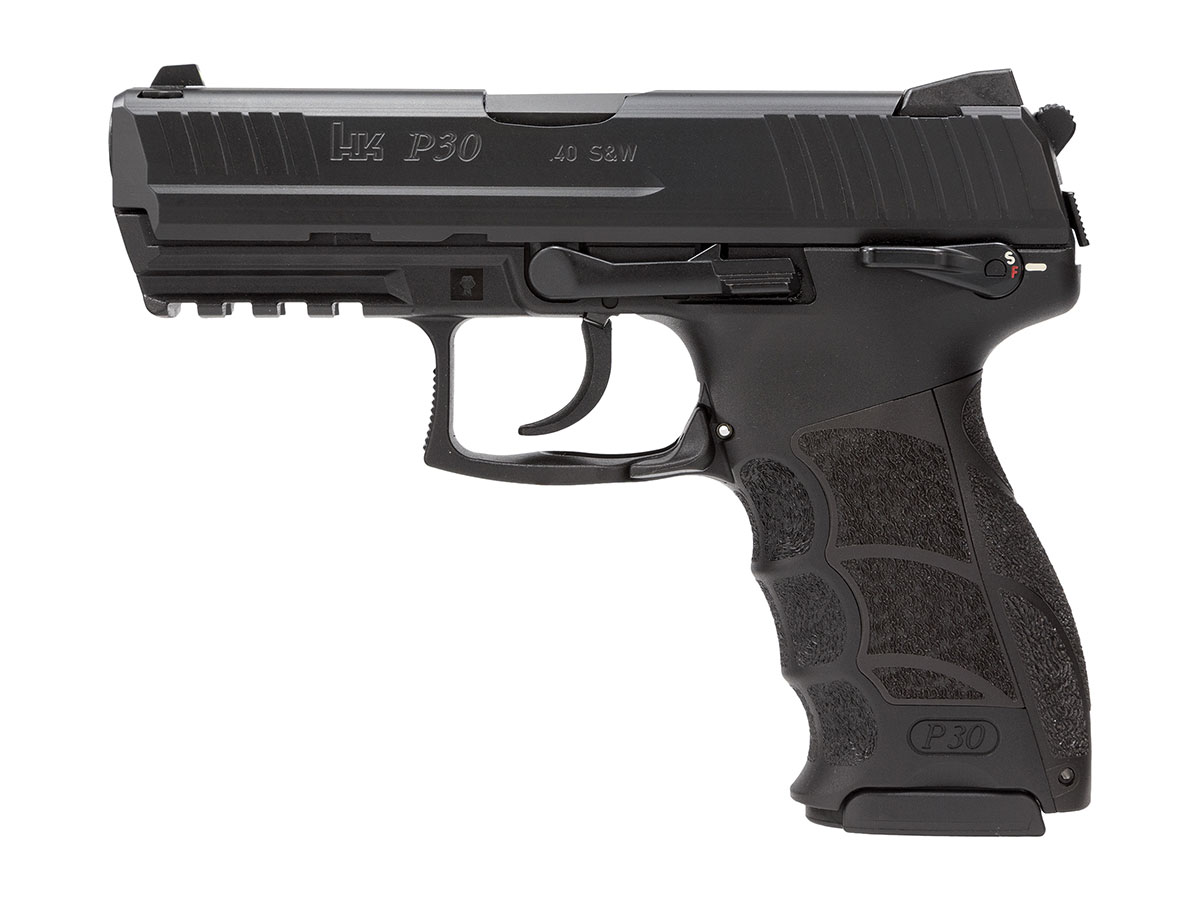 HK P30S V3 DA/SA Rear Decocker .40 S&W Pistol, Black - 81000127 - H&K