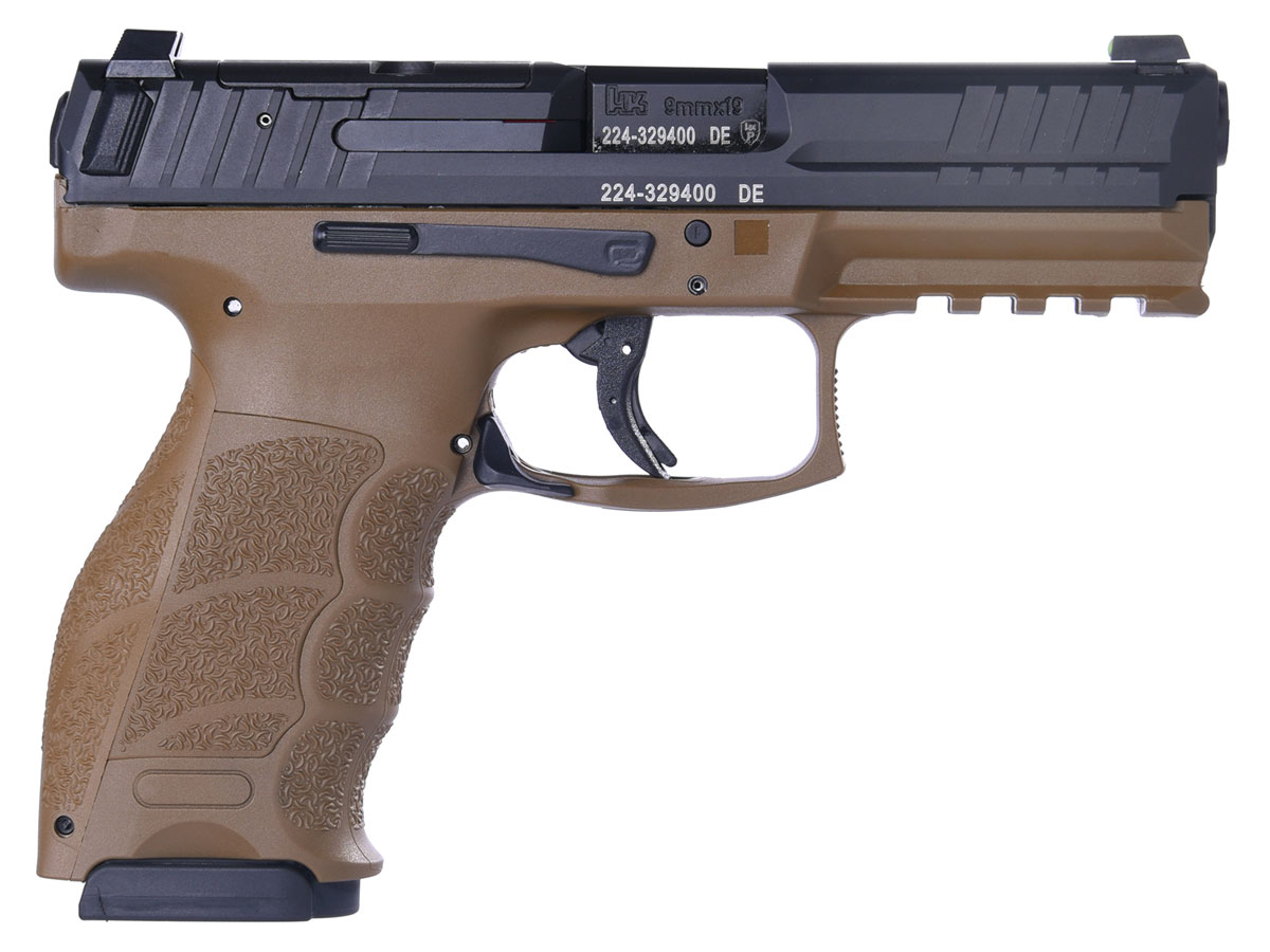 HK VP9 Optics Ready 9mm Pistol, FDE/Black - 81000608 - H&K