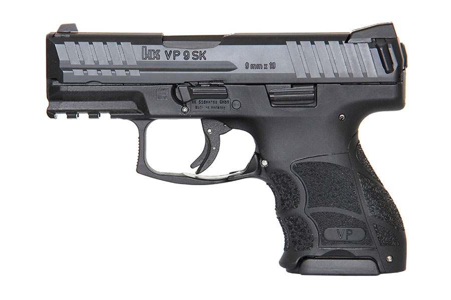 HK VP9SK 10 Round 9mm Pistol With Night Sights, Black - 81000094 - H&K