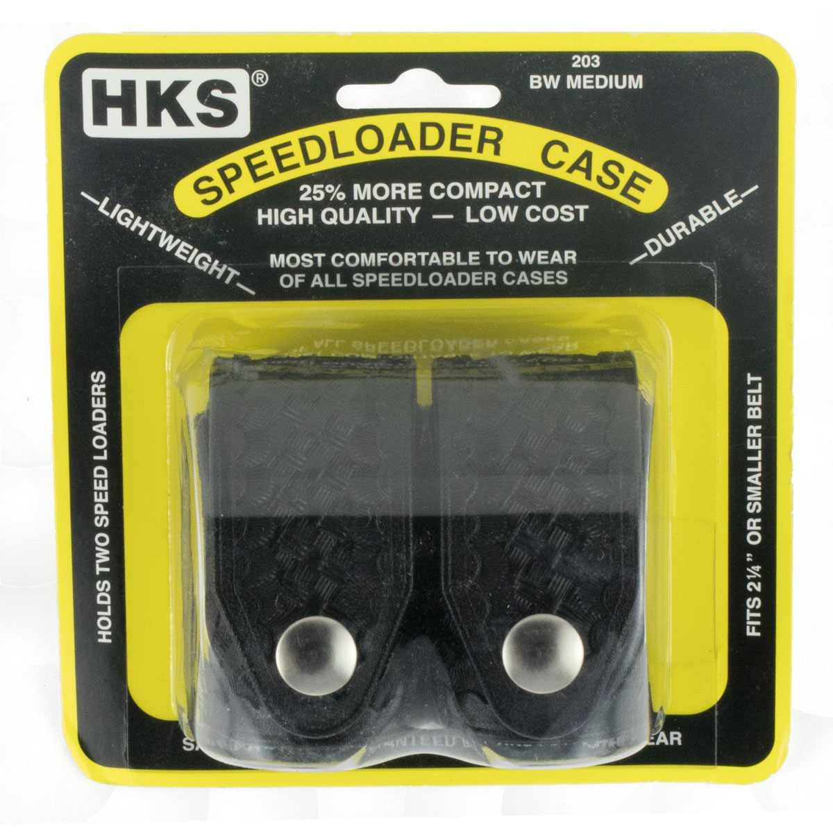 HKS Double Speedloader Case .22 LR/.357 Magnum, Black Basket Weave - 203MBB - Hks