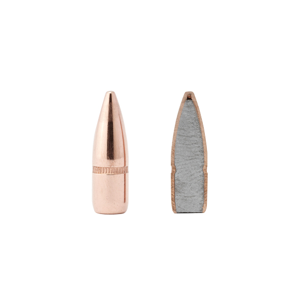 Hornady Traditional .22 Cal FMJBT Rifle Bullet w/Cannelure, 55 gr 0.224" 6000rds - Hornady