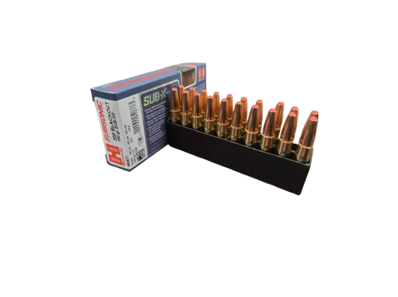Hornady Subsonic 300 Blackout 190gr SUB-X 20rds Ammunition - 80877 - Hornady