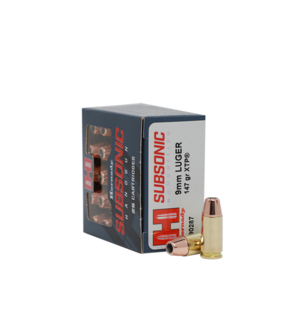 Hornady Subsonic 147 gr XTPS 9mm Ammo, 25/box - 90287 - Hornady