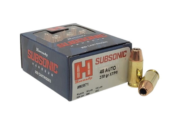 Hornady Subsonic 230 gr XTPS .45 Auto Ammo, 20/box - 90971 - Hornady