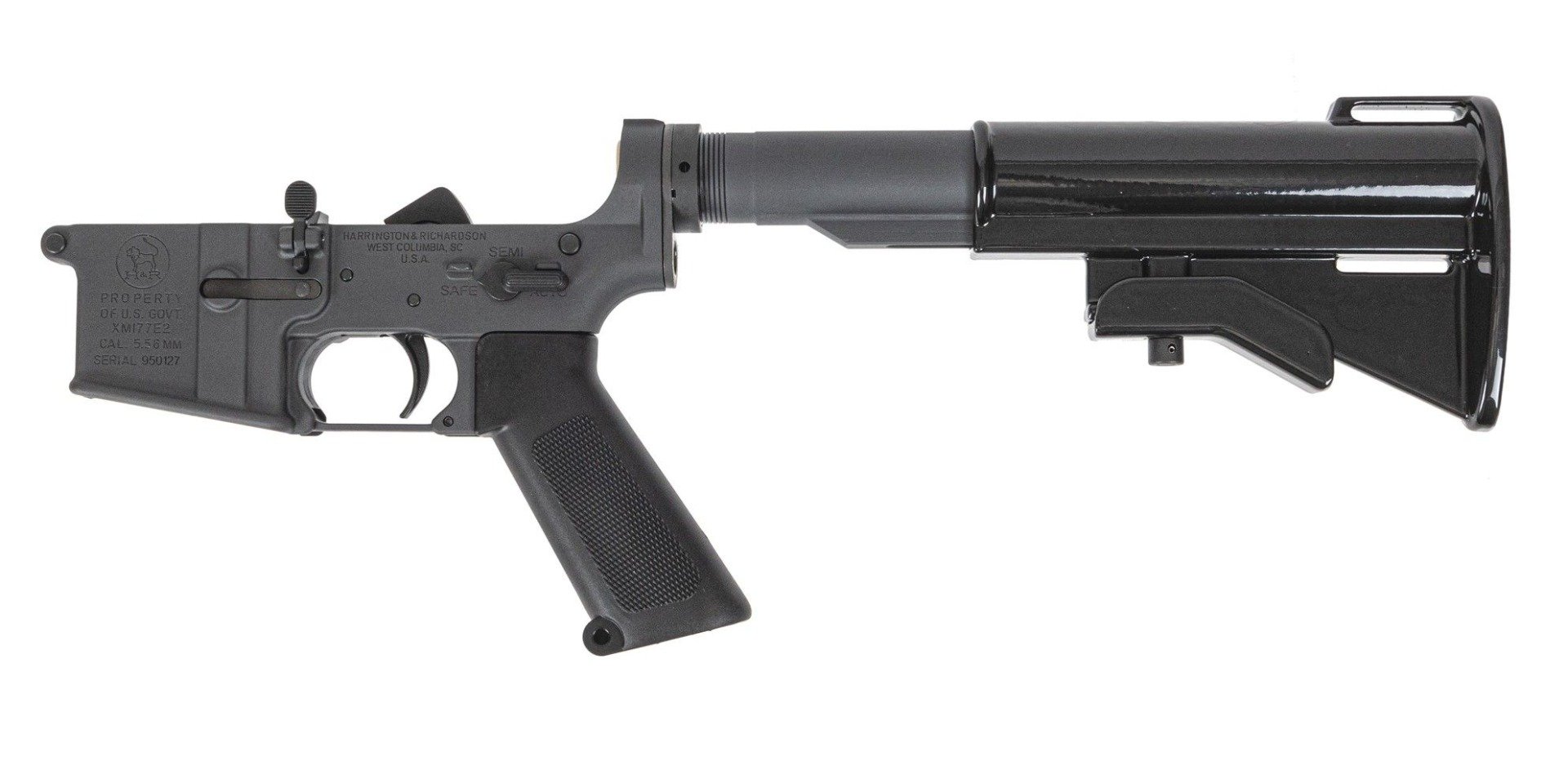 Harrington & Richardson Complete Gray XM177E2 Lower, 2 Position Tube, Authentic Aluminum Stock