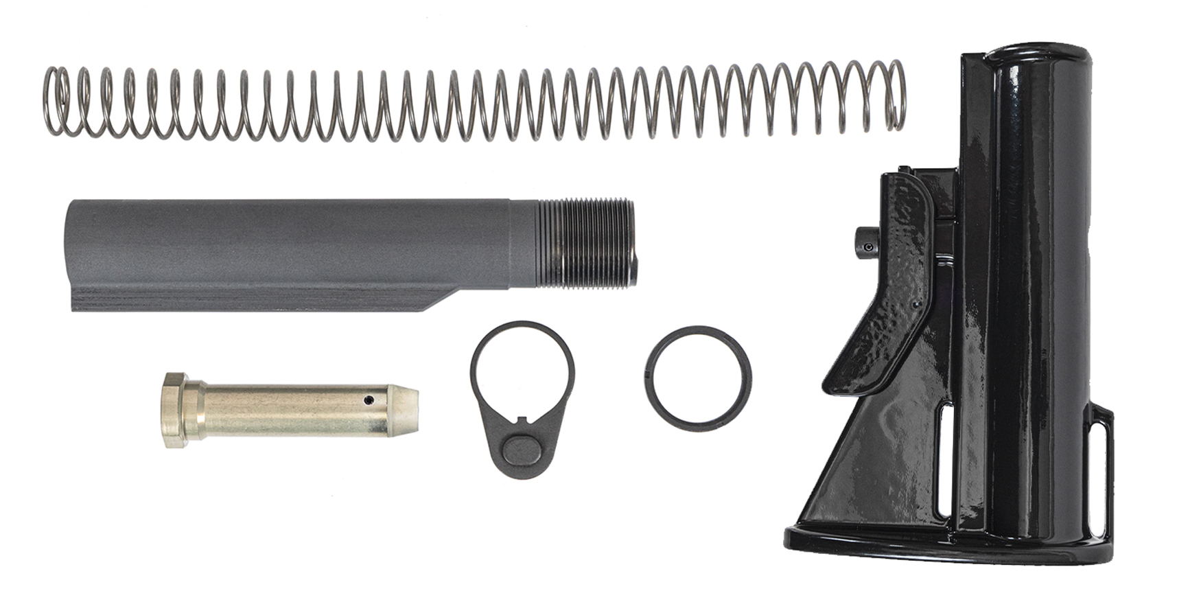 Harrington & Richardson Aluminum CAR Stock w/ 2 Position Buffer Tube, Gray - Harrington & Richardson
