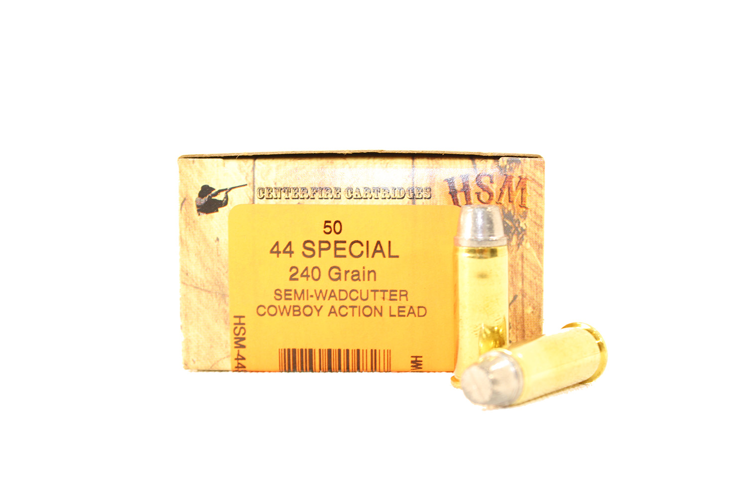 HSM 44 Special 240gr SWC-H Ammunition New Manufactured Cowboy Action 50rds - HSM-44S-1-N - Hsm Ammunition