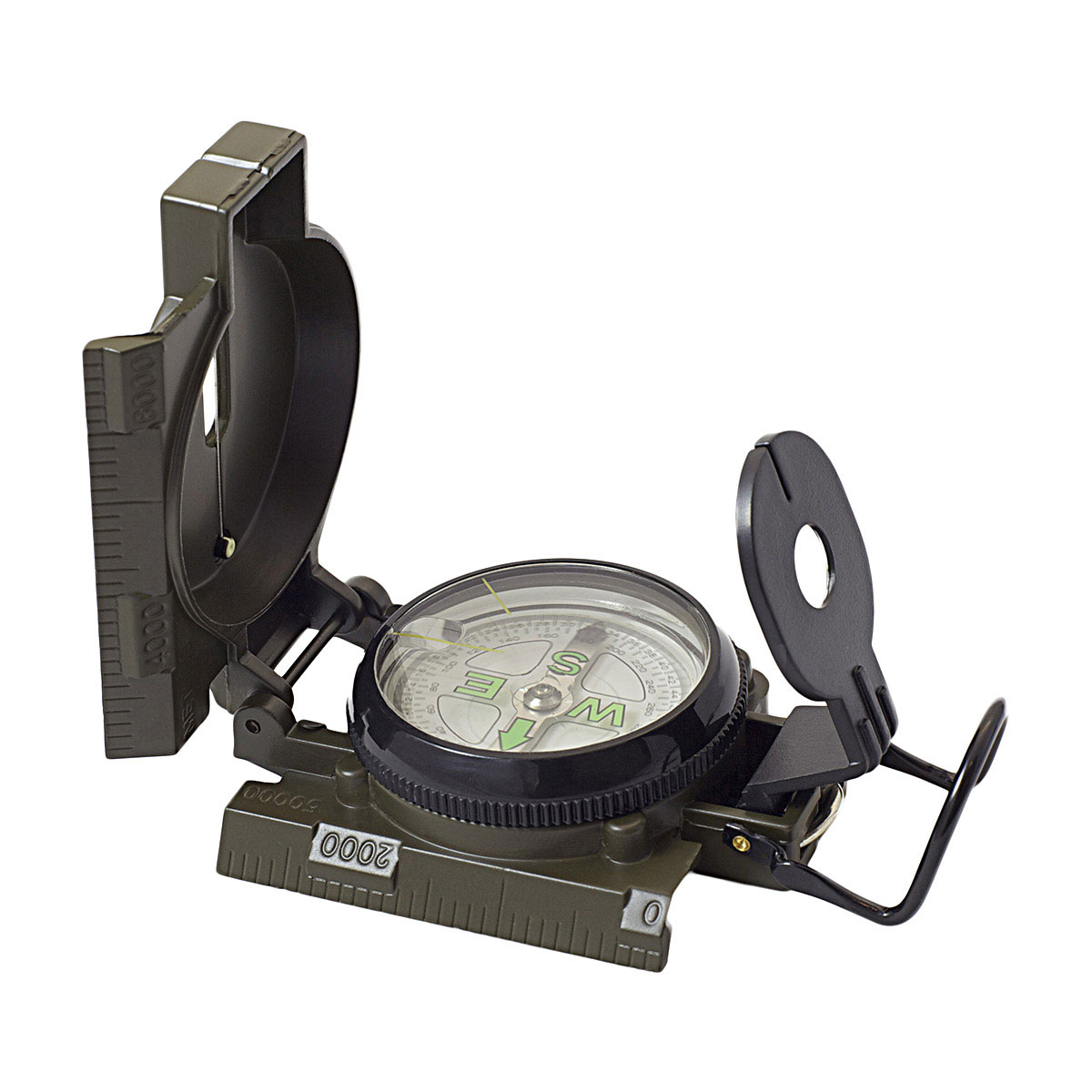 Humvee Adventure Gear Military Compass, OD Green - HMVCOMPASSOD