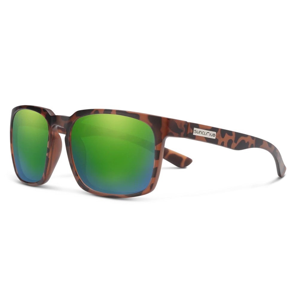 Suncloud Polarized Optics Hundo - Matte Tortoise - Polarized Green Mirror