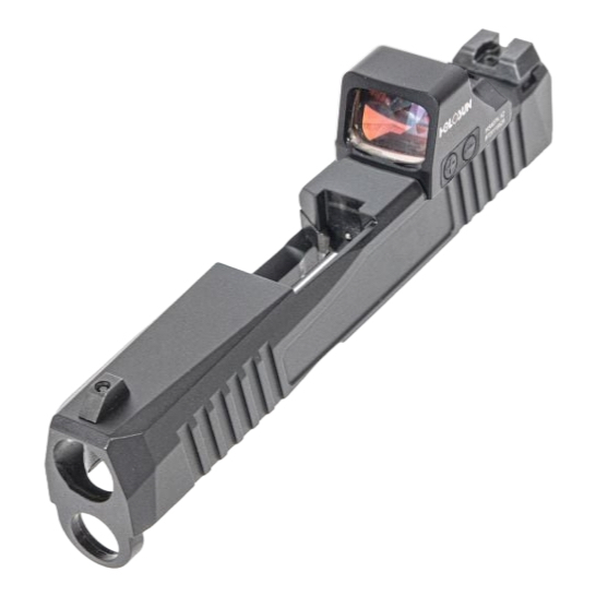 PSA Dagger Micro Complete Slide Assembly - Shield Cut W/Holosun 407K, Black