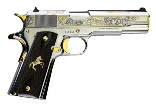 Colt 1911 5" .38 Super SS with Gold Engraved 9rd Pistol - O1911C-SS38-DLS - Colt