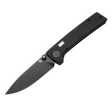 Glow Rhino Fermi Knife - Black Scales Orange Thumbstud